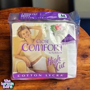 Fruit of the Loom Vintage Women’s High Cut Close Comfort Brief Underwear (Med)